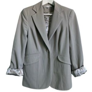 CAbi #832 Dynamo Mist single-button khaki jacket
